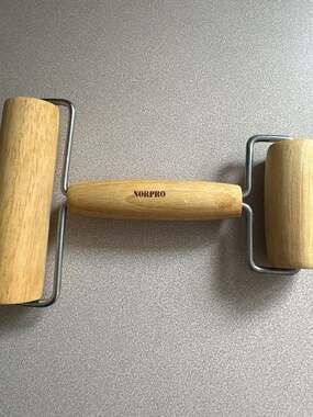 Norpro Wooden Dual Pastry Roller